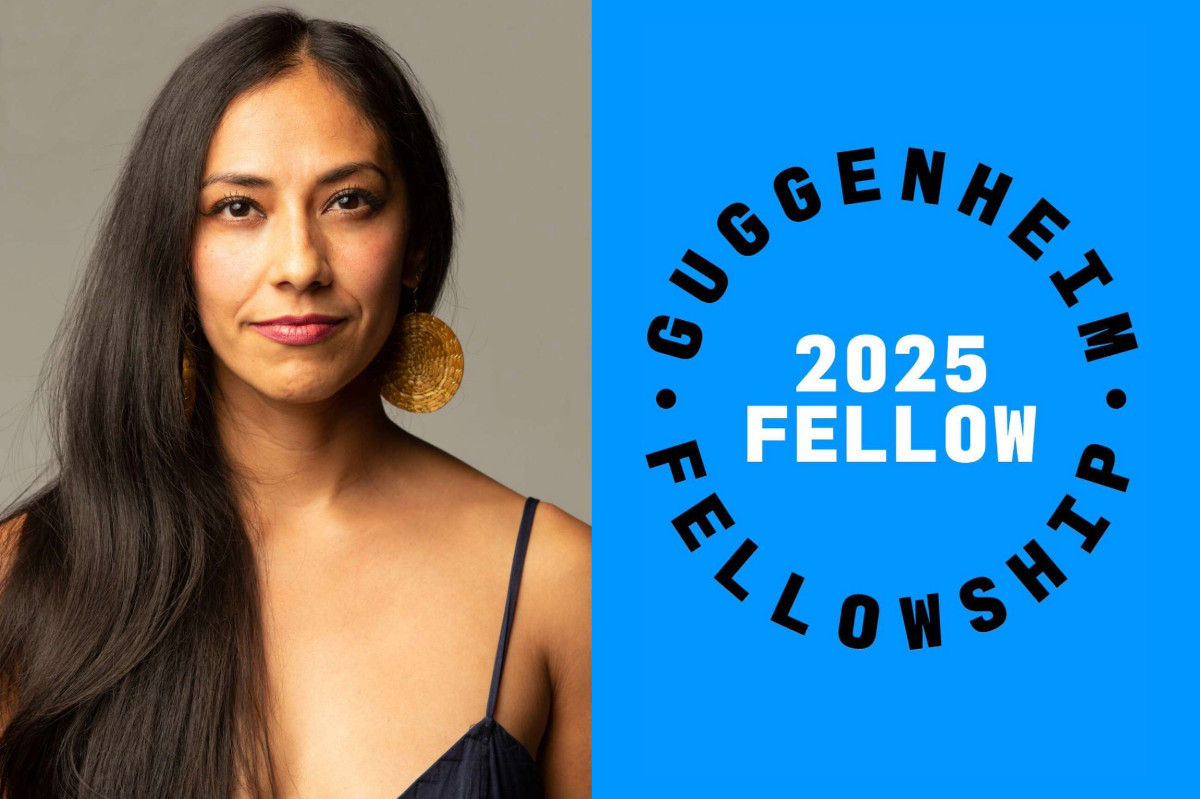L: Stephanie García (photo by Todd Collins) R: 2025 Guggenheim Fellowship Logo