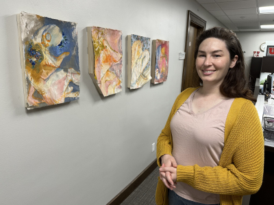 Graduate student art on display in Provost’s office