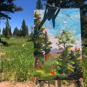 Department of Art &amp; Art History student Kendyl Schofield pursues landscape painting after summer painting residency in Montana