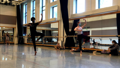 U School of Dance students in rehearsal for Utah Ballet I
