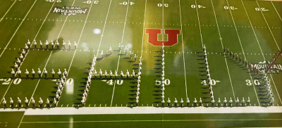 Marching Utes spell "Sally" in tribute